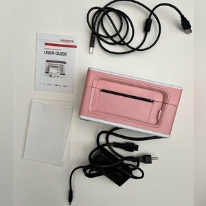 Munbyn USB Pink Thermal Shipping Label Printer RealWriter 941 USED